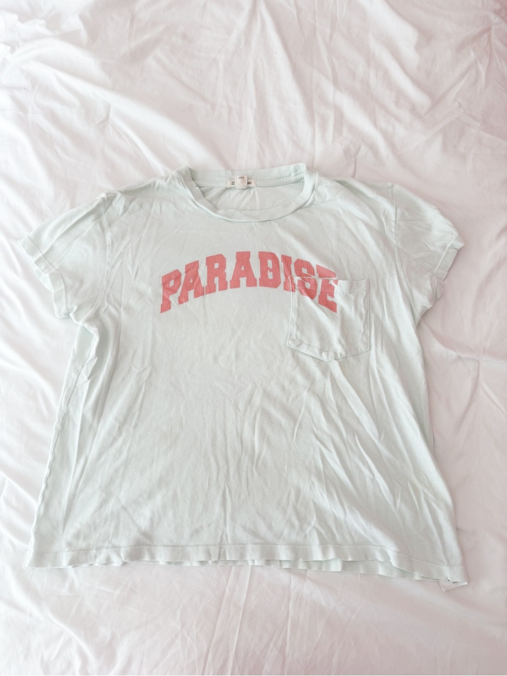 Billabong Mint Green Paradise Short Sleeve Graphic T-Shirt Size Medium